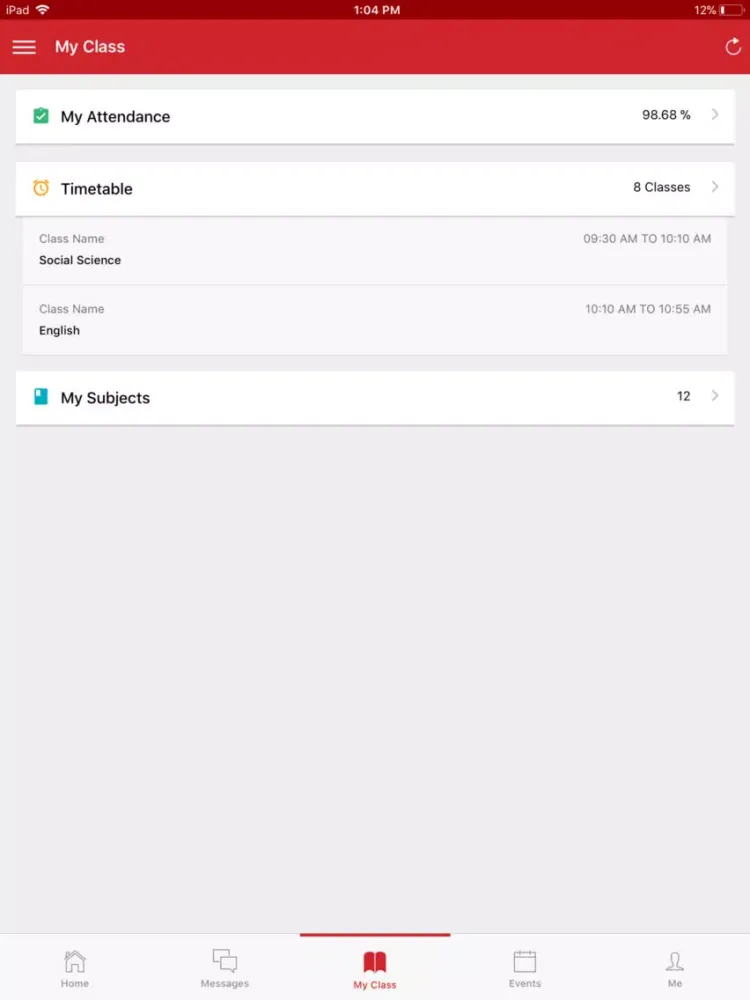 Ảnh chụp màn hình của Jayamatha Matriculation School iPad 